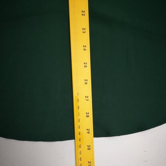 Zara Woman Ladies Size XL V-neck Long Sleeves Dark Green Blouse - Picture 12 of 13